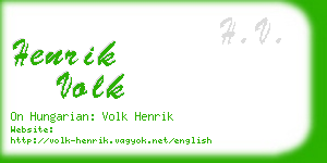 henrik volk business card